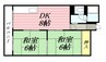 日の丸ハイツ 2DKの間取り