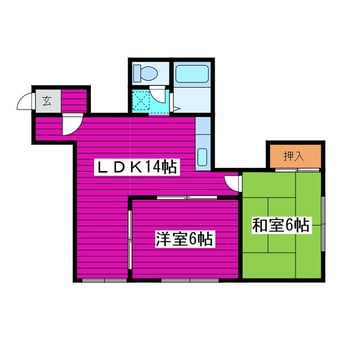 間取図 札幌市営地下鉄南北線/麻生駅 徒歩15分 3階 築36年