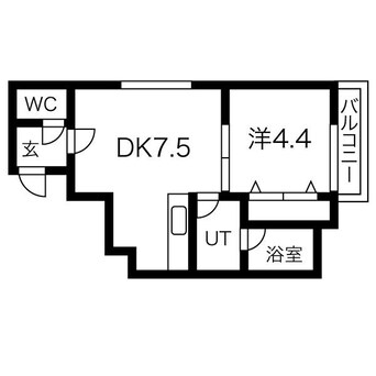 間取図 札幌市営地下鉄東豊線/新道東駅 徒歩5分 4階 築19年