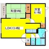 KIハウスＮ50C棟 2LDKの間取り