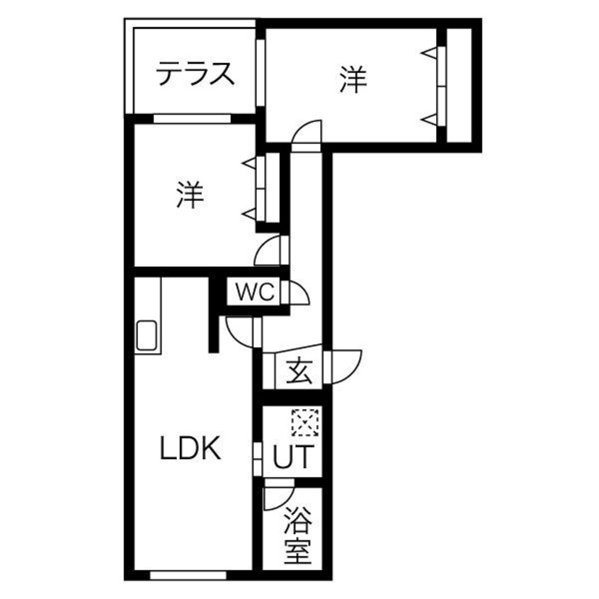 間取図 パティオス南あいの里
