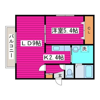 間取図 札幌市営地下鉄東豊線/栄町駅 徒歩13分 2階 築20年