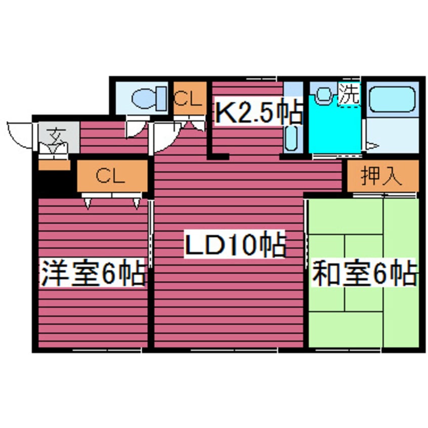 間取図 ノース86B棟