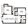 アドラブール 2LDKの間取り