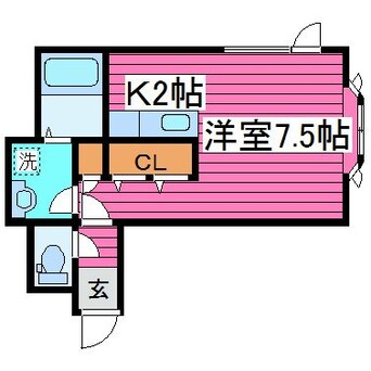 間取図 札沼線<学園都市線>/あいの里教育大駅 徒歩5分 1階 築10年