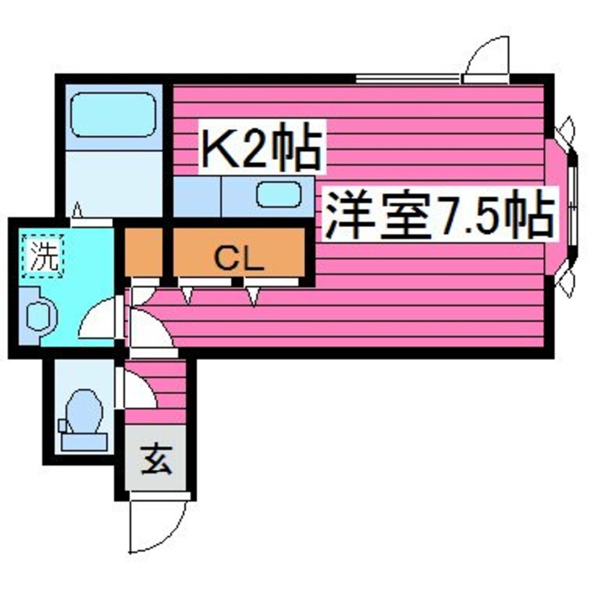 間取図 札沼線<学園都市線>/あいの里教育大駅 徒歩5分 1階 築10年