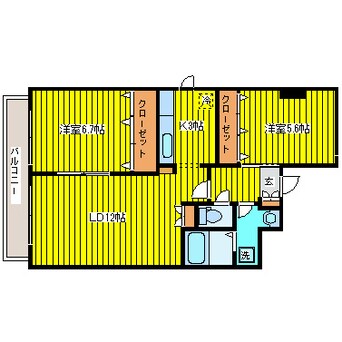 間取図 札幌市営地下鉄東豊線/栄町駅 徒歩6分 4階 築17年