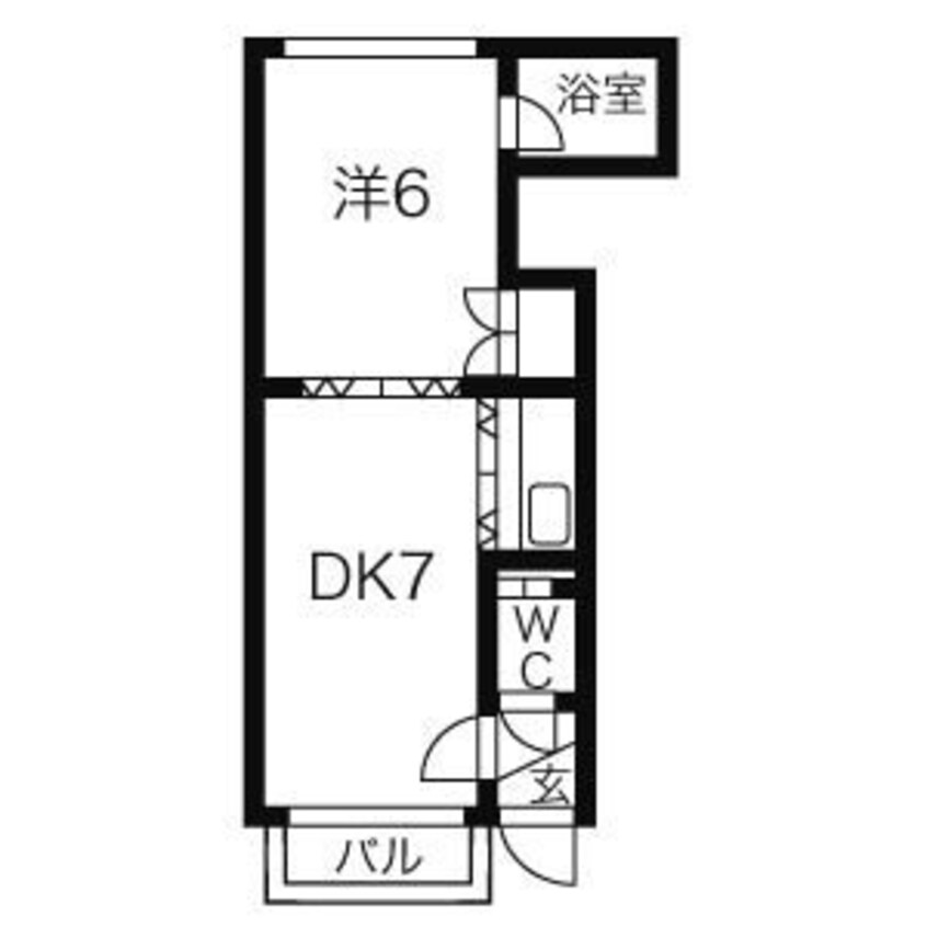 間取図 札幌市営地下鉄東豊線/栄町駅 徒歩6分 4階 築35年