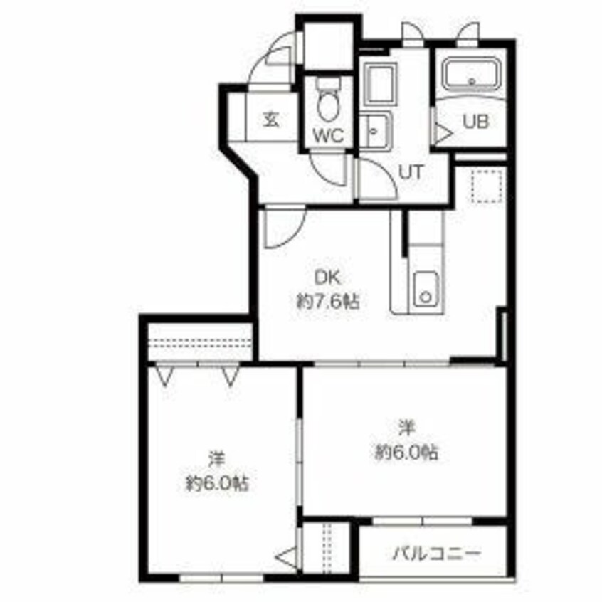 間取図 札沼線<学園都市線>/篠路駅 徒歩26分 1階 築17年