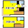 ピーチハウス 1DKの間取り