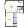 サンフラワー 1LDKの間取り