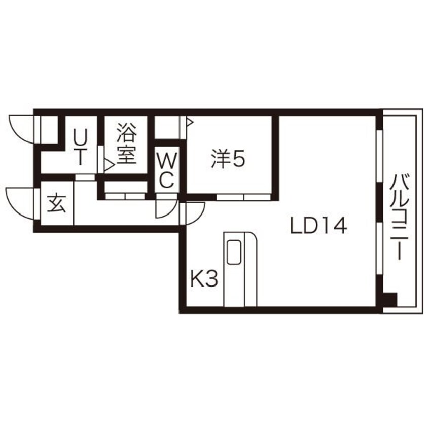 間取図 札沼線<学園都市線>/あいの里公園駅 徒歩7分 3階 築18年