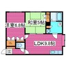 コーポ静和 2DKの間取り