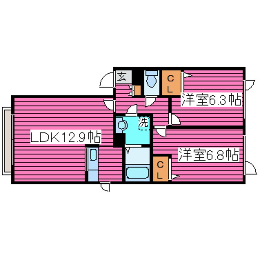 間取図 札幌市営地下鉄東豊線/栄町駅 徒歩11分 1階 築17年