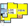 ホワイトヴィレッジ41 1LDKの間取り