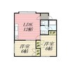 篠路パークハイツA 2LDKの間取り