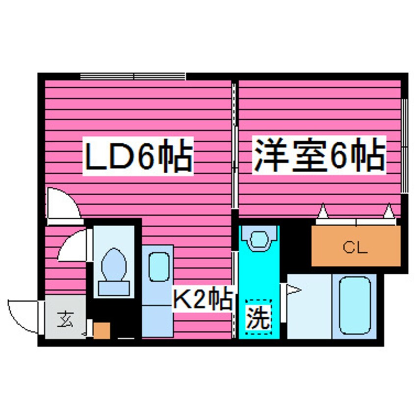 間取図 札幌市営地下鉄東豊線/栄町駅 徒歩4分 2階 築22年