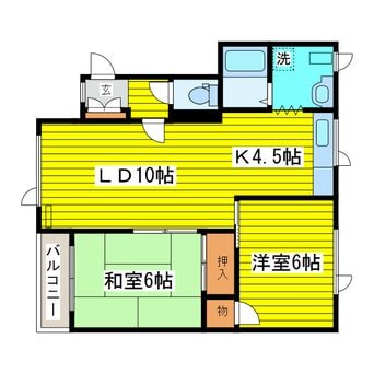 間取図 コーポ8・3B