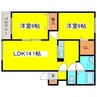 KIハウスN50D棟 2LDKの間取り