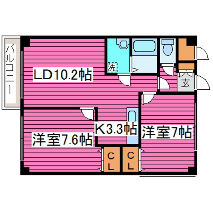 間取図 パールハイム48