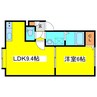 レモンハイツ篠路 1LDKの間取り