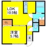 クレール太平 1LDKの間取り