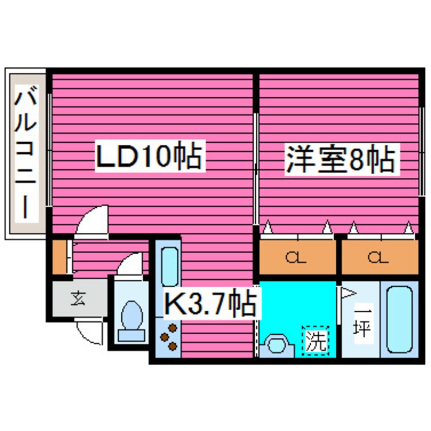 間取図 札幌市営地下鉄南北線/麻生駅 徒歩15分 2階 築16年