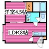 ブルーム 1LDKの間取り