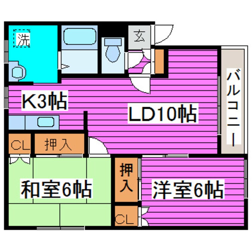 間取図 札幌市営地下鉄東豊線/新道東駅 徒歩5分 2階 築32年