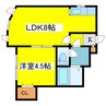グローリアスＭ 1LDKの間取り