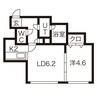 グローリアスＭ 1LDKの間取り