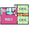 コーポ愛II 2LDKの間取り