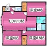 ルミエールあいの里 3LDKの間取り