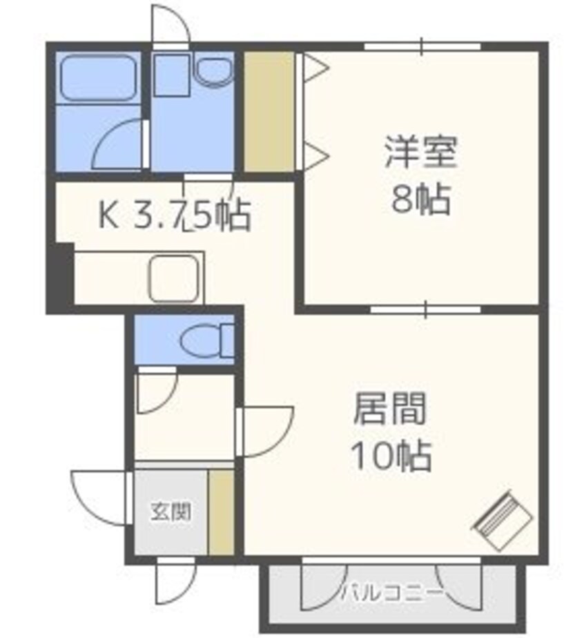 間取図 札沼線<学園都市線>/太平駅 徒歩5分 2階 築14年