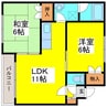 ハイツ43 2LDKの間取り
