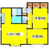 ノースリバー太美 2LDKの間取り