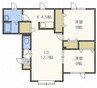 札沼線<学園都市線>/太平駅 徒歩12分 1階 築18年 2LDKの間取り