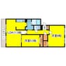 アルページュ 2LDKの間取り
