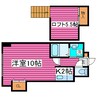 フラッグシティ 1Kの間取り