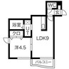 サンヴィレッジ楓III 1LDKの間取り