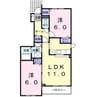 プラシード　カーサTRII 2LDKの間取り