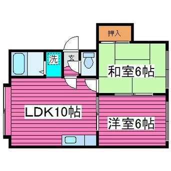 間取図 札沼線<学園都市線>/新川駅 徒歩7分 3階 築33年