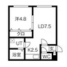 2階 築16年 1LDKの間取り