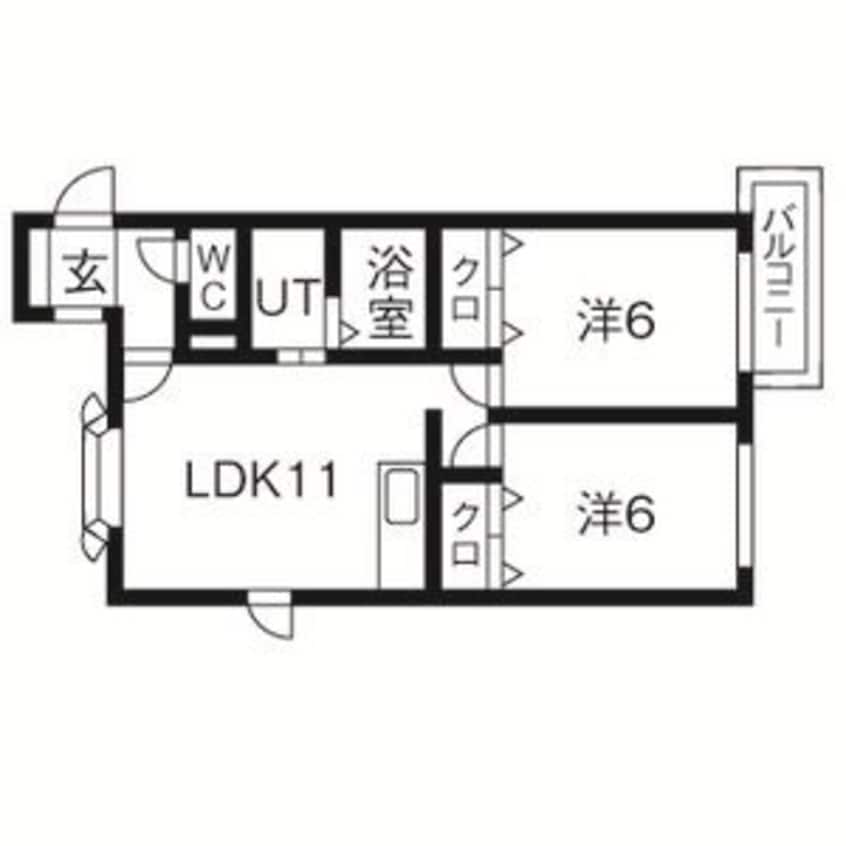 間取図 パストラル麻生東B