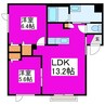 クレールパレス 2LDKの間取り
