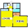 コーポエス（S） 1LDKの間取り