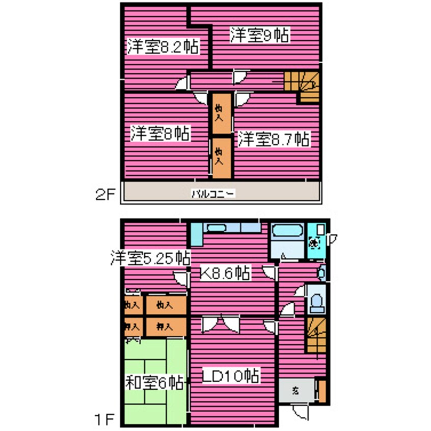 間取図 栄19　栄町花川線/花川南5条4丁目 1-2階 築47年