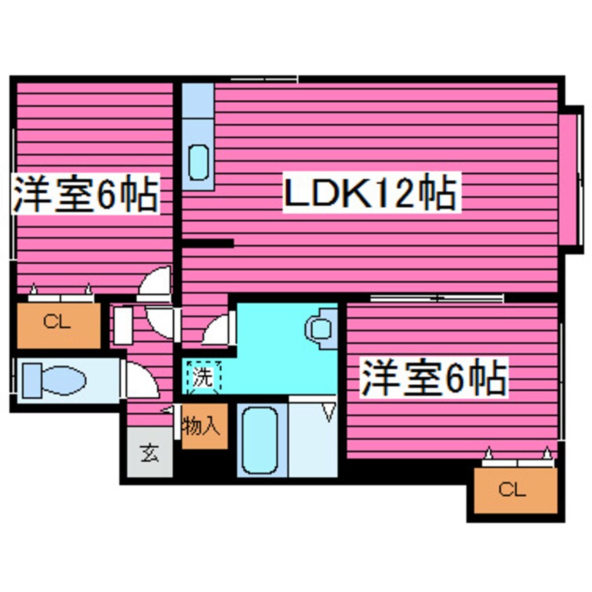 間取図 14　花川南団地線/花川南1条3丁目 3階 築25年