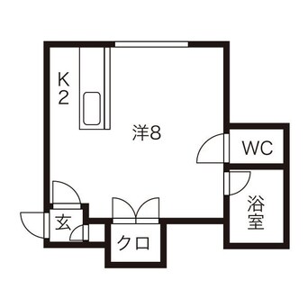 間取図 札幌市営地下鉄東豊線/新道東駅 徒歩8分 2階 築33年
