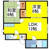 サンビレッジあいの里C 2LDKの間取り